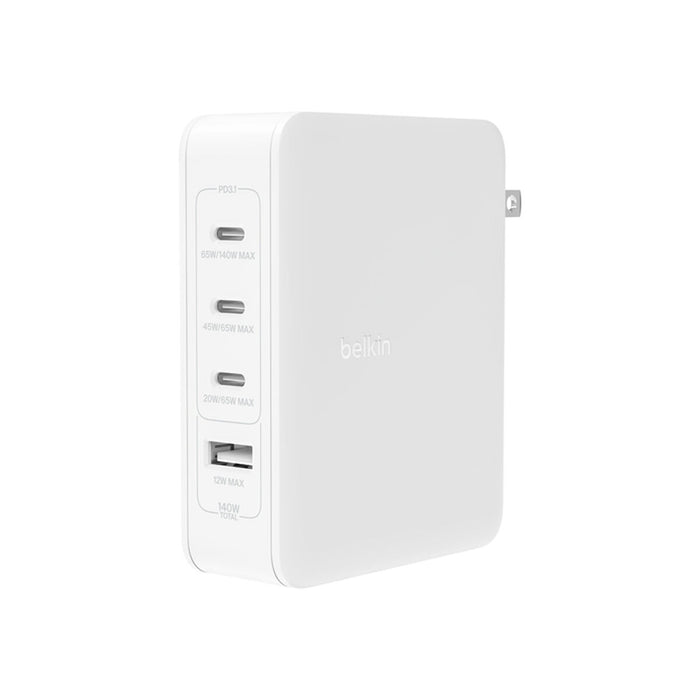 Cargador de Pared Belkin WCH014BTWH 140 W Blanco (1 unidad)