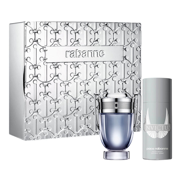 Set de Parfum Homme Paco Rabanne EDT Invictus 2 Pièces