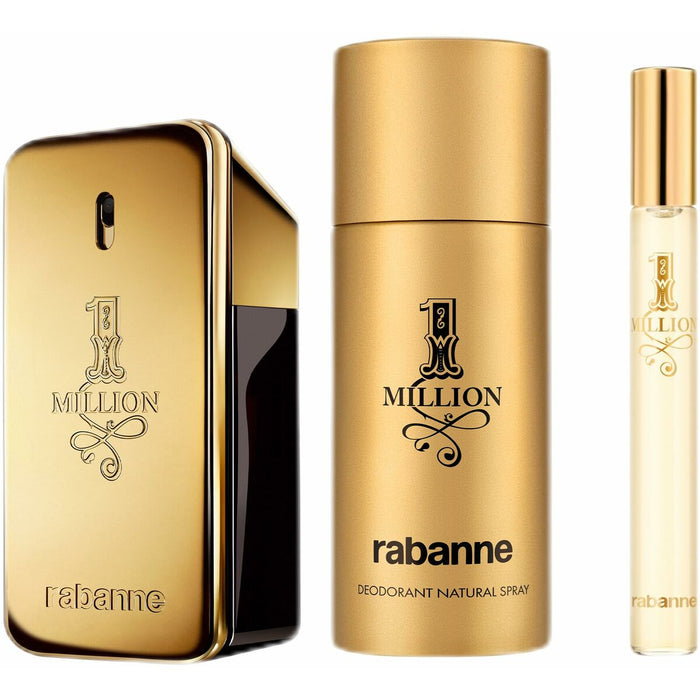 Set de Parfum Homme Paco Rabanne 1 Million 3 Pièces