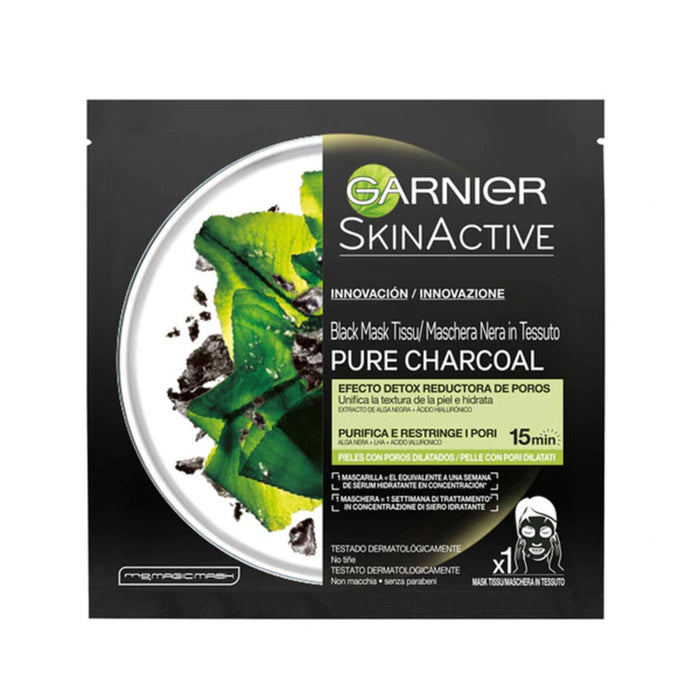 Mascarilla Facial PURE CHARCOAL black detox Garnier