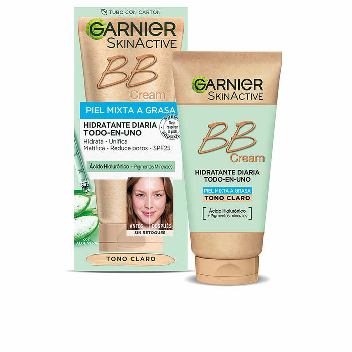 Crema Hidratante con Color Garnier Skinactive Bb Cream Light 50 ml Spf 25