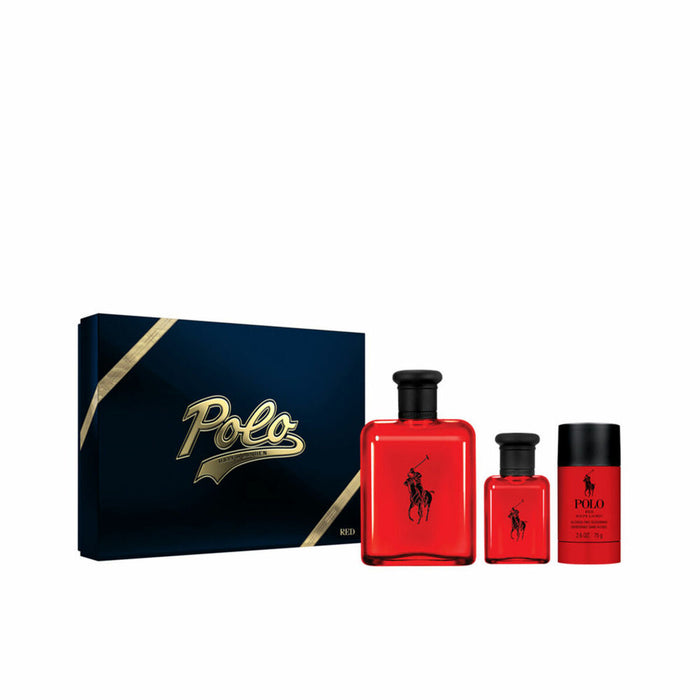 Set de Perfume Hombre Ralph Lauren Polo Red 3 Piezas