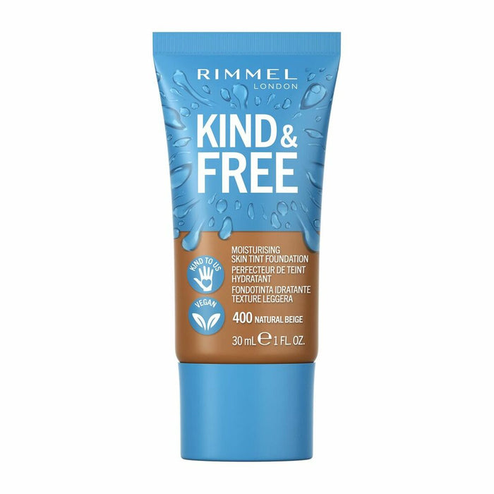 Base de Maquillaje Cremosa Rimmel London Kind & Free 400-natural beige (30 ml)