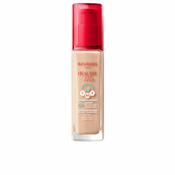 Base de Maquillaje Fluida Bourjois Healthy Mix Nº 50.5N Light ivory 30 ml