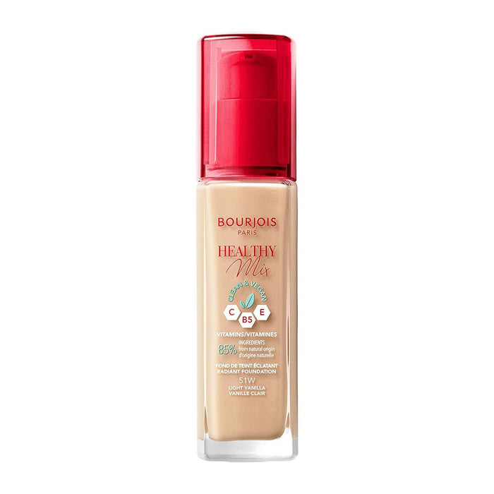 Base de Maquillaje Cremosa Bourjois Healthy Mix 51-light vanilla Nº 51-light vanilla 30 ml