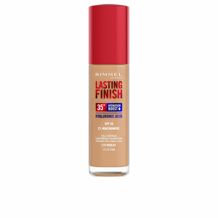 Base de Maquillaje Cremosa Rimmel London Lasting Finish Nº 170 Wheat Spf 20 30 ml