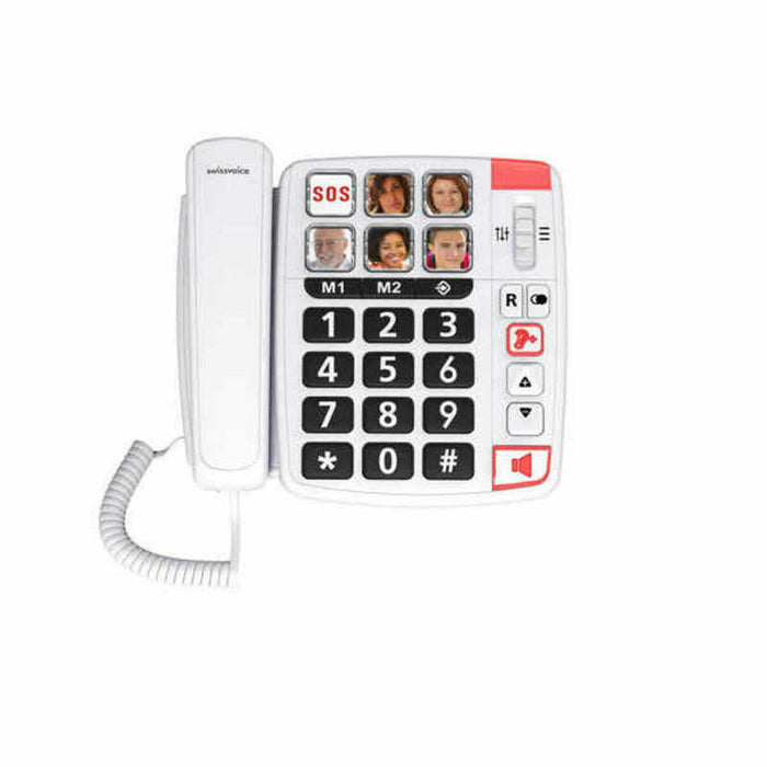 Landline for the Elderly Swiss Voice XTRA 1110 White