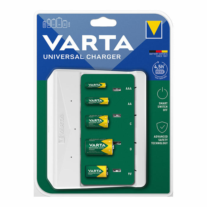 Chargeur de batterie Varta 57658 4 Batteries Universel