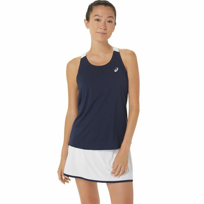 Short-sleeve Sports T-shirt Asics Court Blue Dark blue Tennis