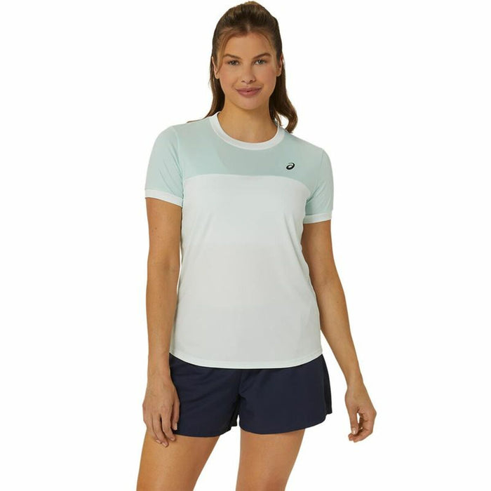 Maillot de Corps de Sport à Manches Coupe Asics Court Blanc Femme Tennis