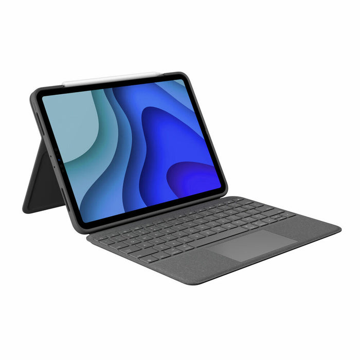 Funda para Tablet y Teclado Logitech Folio Touch Gris Qwerty Español