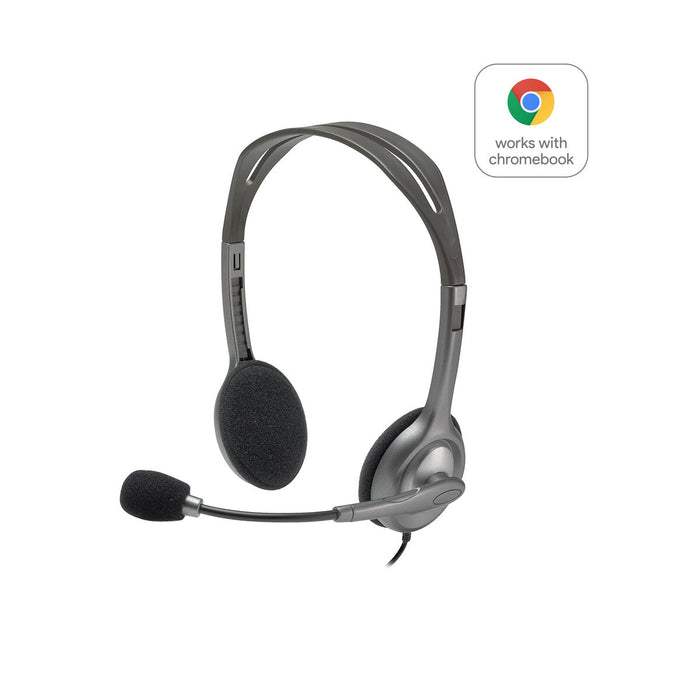 Casques avec Microphone Logitech H111 Noir Gris