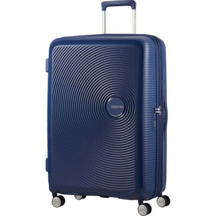 Large suitcase American Tourister SoundBox Spinner Blue 110 L 77 x 51,5 x 32,5 cm