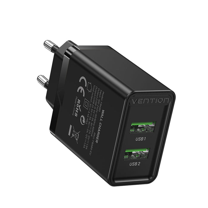 Wall Charger Vention FBAB0-EU 18 W Black