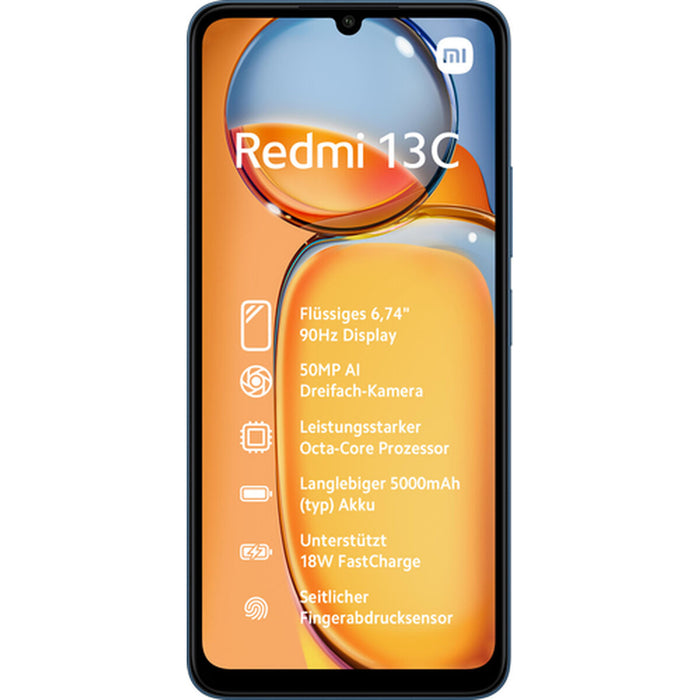 Smartphone Xiaomi Redmi 13C 6,7" ARM Cortex-A55 MediaTek Helio G85 4 GB RAM 128 GB Bleu Noir