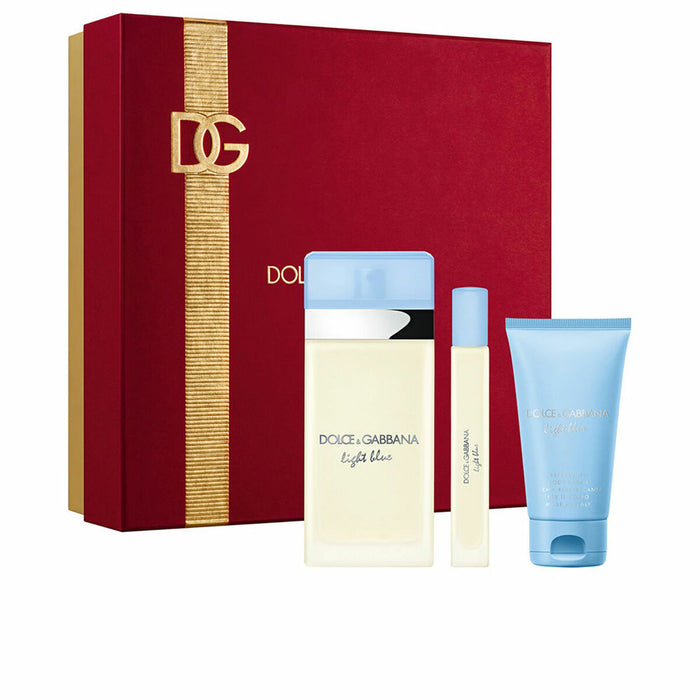 Set de Parfum Femme Dolce & Gabbana Light Blue Pour Femme 3 Pièces