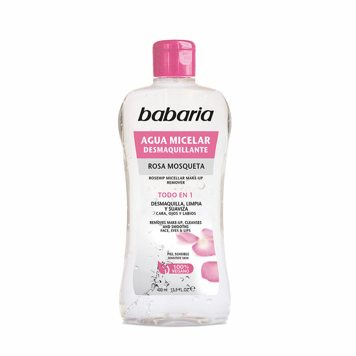 Agua Micelar Desmaquillante Babaria 400 ml Rosa Mosqueta