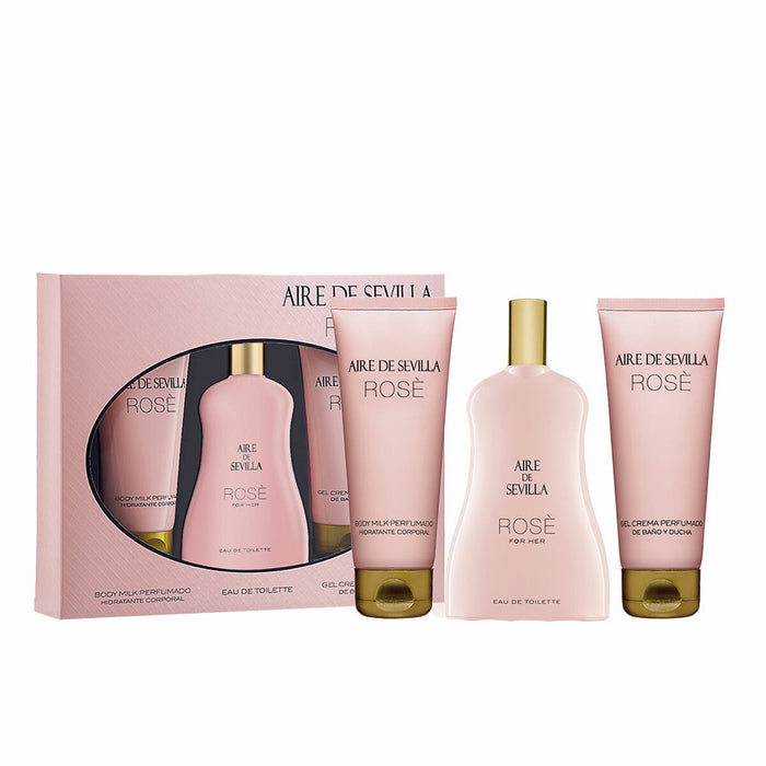 Set de Perfume Mujer Aire Sevilla Rose 3 Piezas