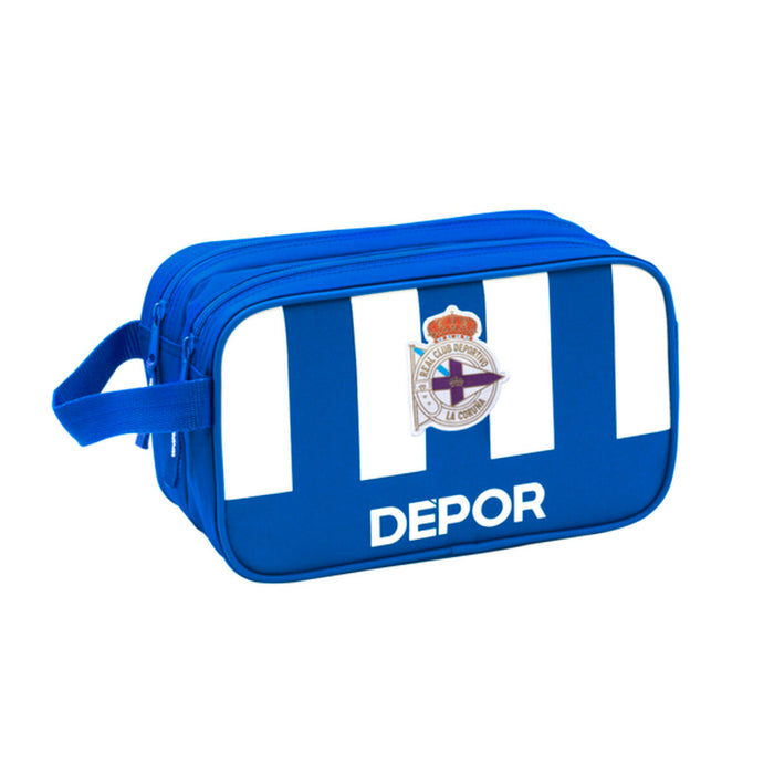 Neceser Escolar R. C. Deportivo de La Coruña Azul Blanco 26 x 15 x 12.5 cm