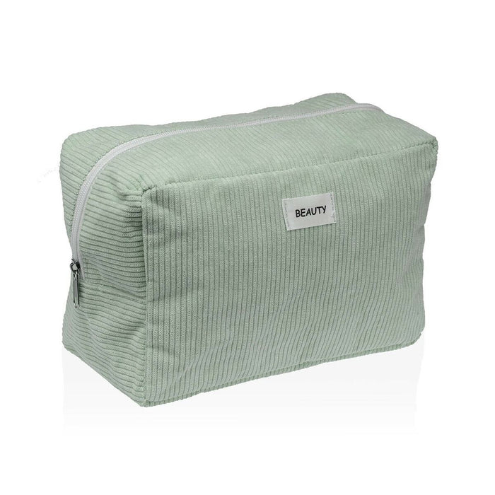 Travel Vanity Case Versa Corduroy Green 12 x 16 x 24 cm