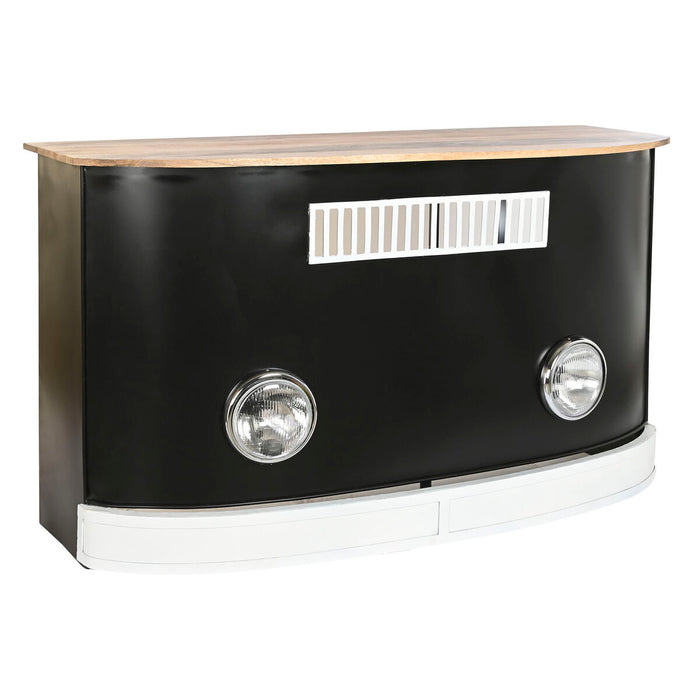 Meuble d'Appoint DKD Home Decor BAR Blanc Marron Noir Aluminium Fer Bois de manguier 157 x 52 x 90 cm