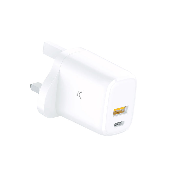 Cargador de Pared KSIX GaN Blanco 20 W