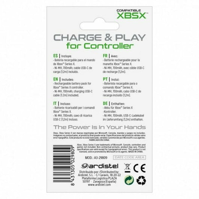 Cargador Xbox Series X/S Blackfire 8431305029809