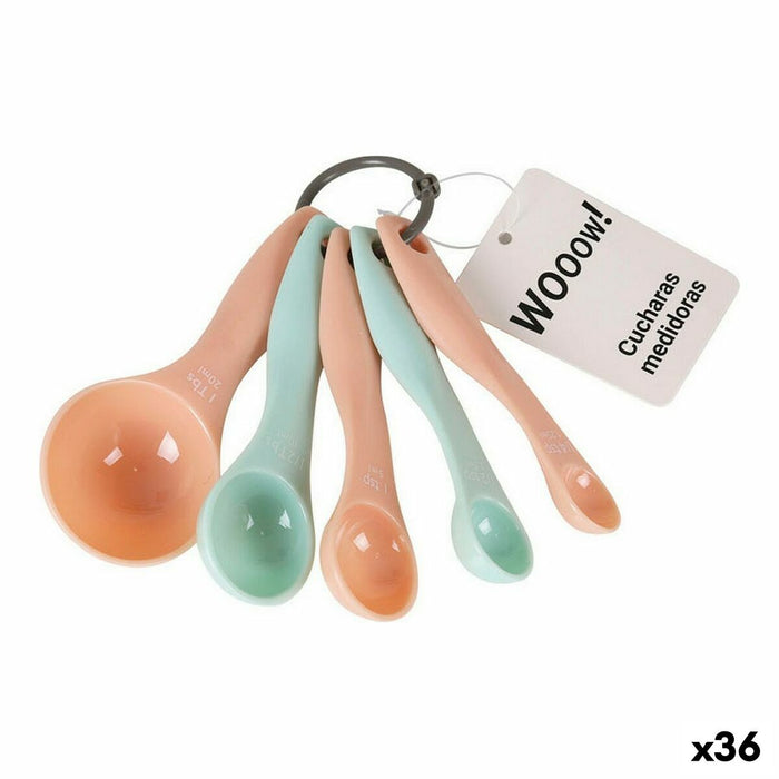 Ensemble de cuillères à mesurer Wooow 5 Pièces Plastique (36 Unités)