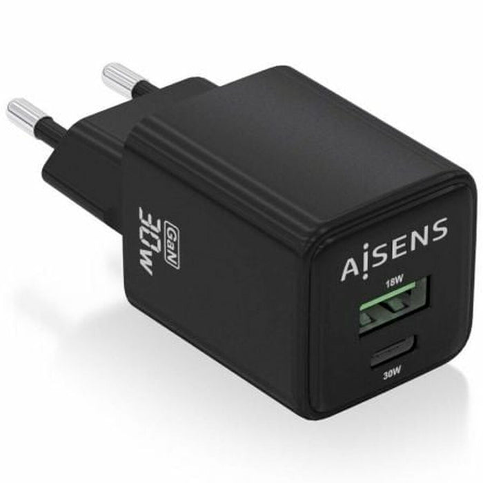 Chargeur mural Aisens ASCH-30W2P038-BK Noir 33 W