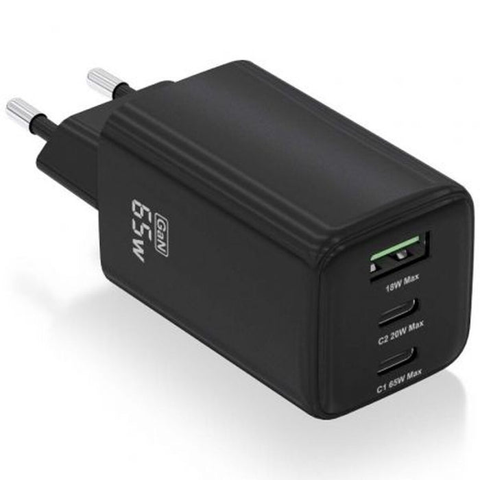 Wall Charger Aisens ASCH-65W3P042-BK Black 65 W