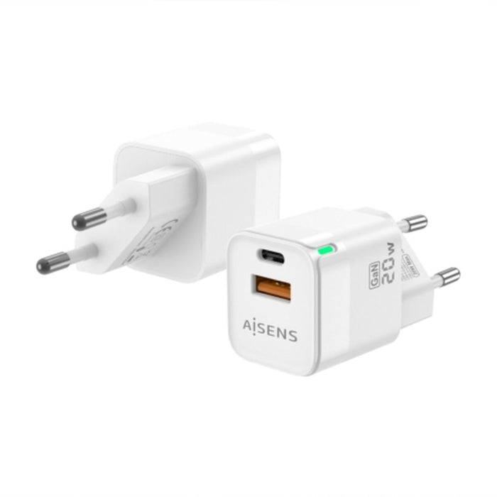 Chargeur mural Aisens ASCH-20W2P002-W Blanc 20 W (1 Unité)