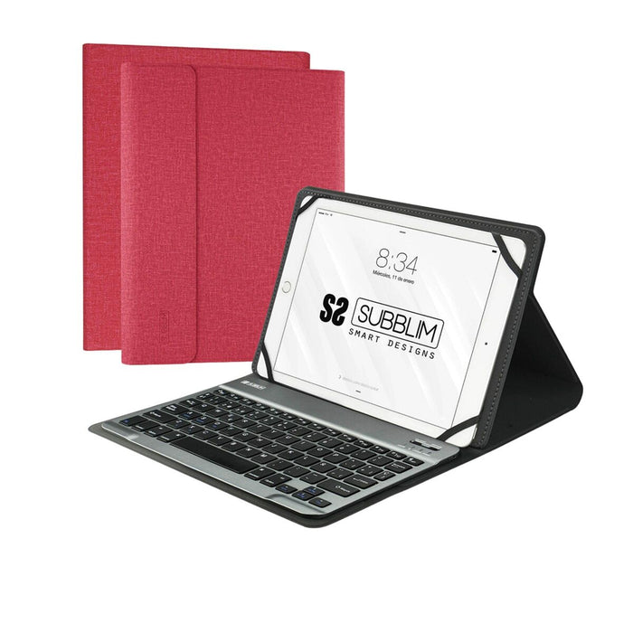 Funda para Tablet y Teclado Subblim SUB-KT2-BT0003 10,1" Rojo Qwerty Español QWERTY