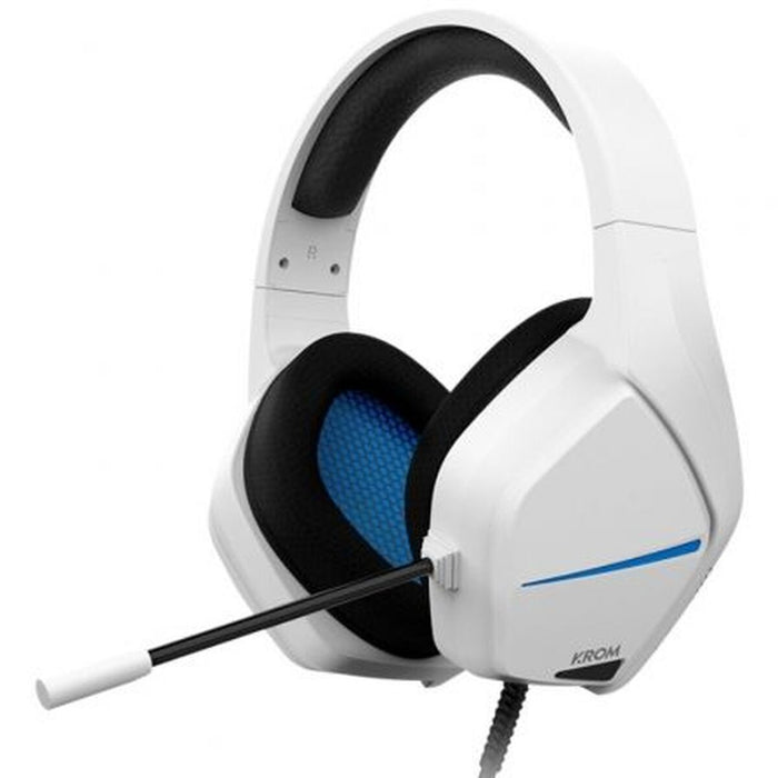 Auriculares con Micrófono Krom NXKROMKOPAMOVEWH Blanco Negro