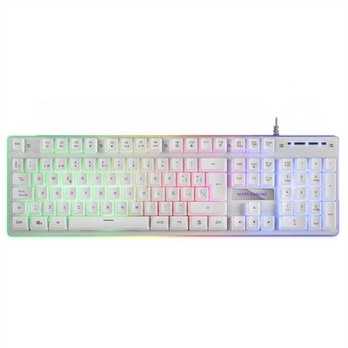 Clavier Mars Gaming MK220WES RGB Blanc