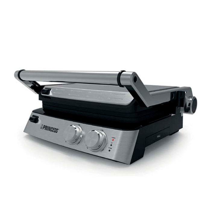 Grill de contacto Princess 117300 Blanco Negro Negro/Gris