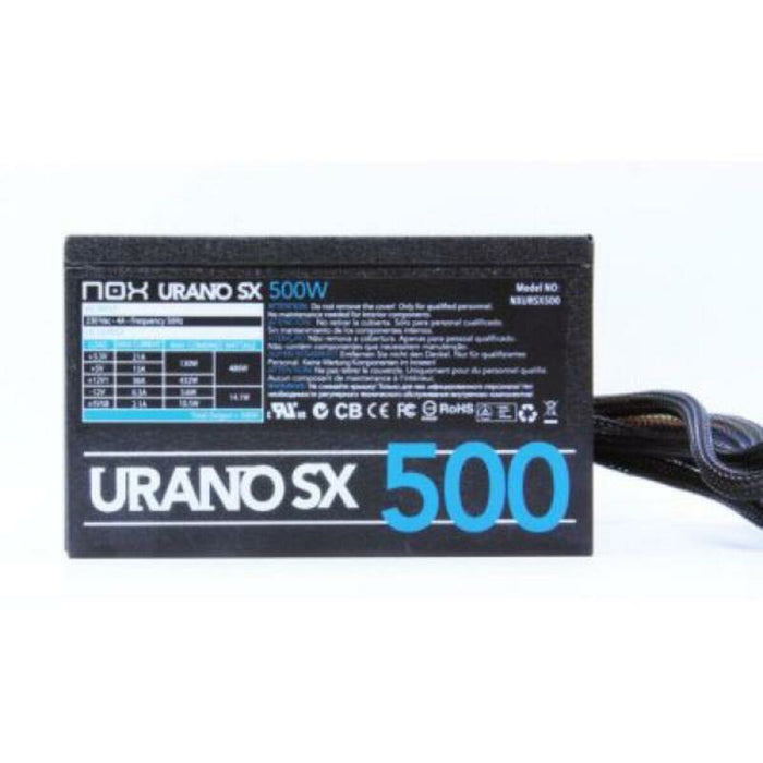 Fuente de Alimentación Nox Urano SX 500 ATX 500W ATX 500 W 130 W 10,5 W CE & RoHS, FCC