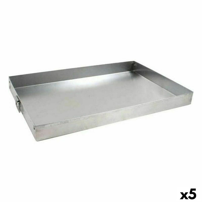 Rectangular Mould VR Silver Aluminium 42 x 28,5 x 3,5 cm (5 Units)