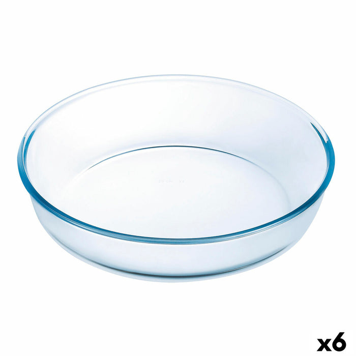 Molde para Tartas Ô Cuisine Ocuisine Vidrio Transparente Vidrio Redondo 26 x 26 x 6 cm 6 Unidades