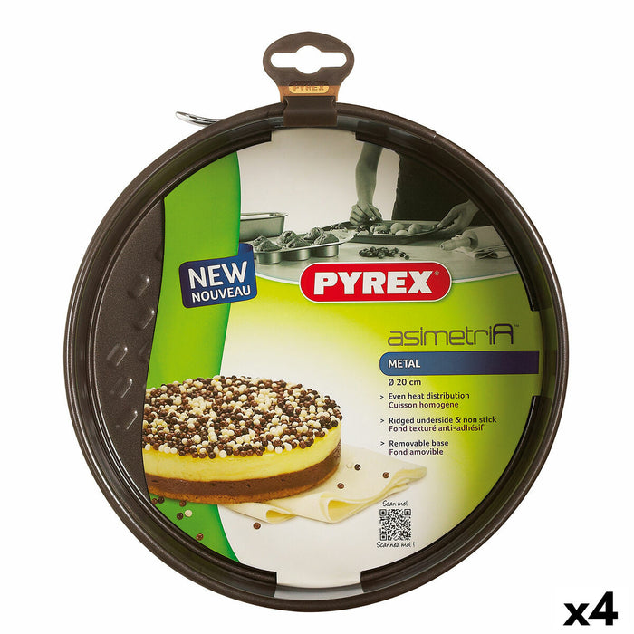 Moule pour four Pyrex Asimetria Rond Métal 4 Unités 20 cm