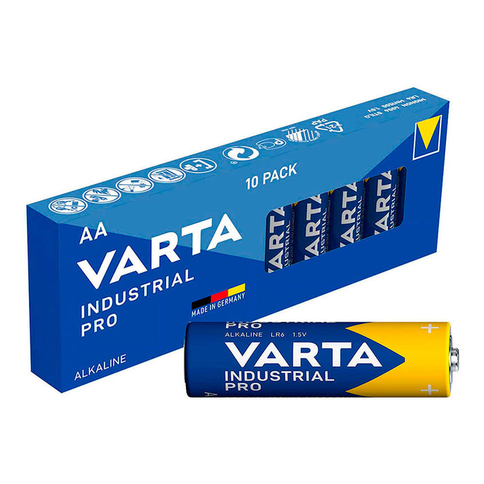 Batteries Varta Industrial Pro AA LR06 1,5 V (10 Unités)