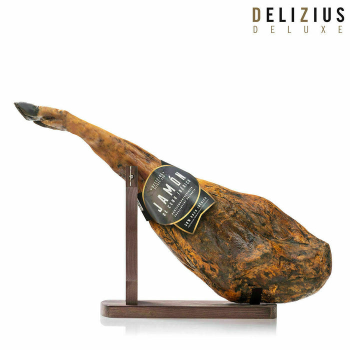 Set of Iberian Grain-Fed Ham and Ham Holder Delizius Deluxe